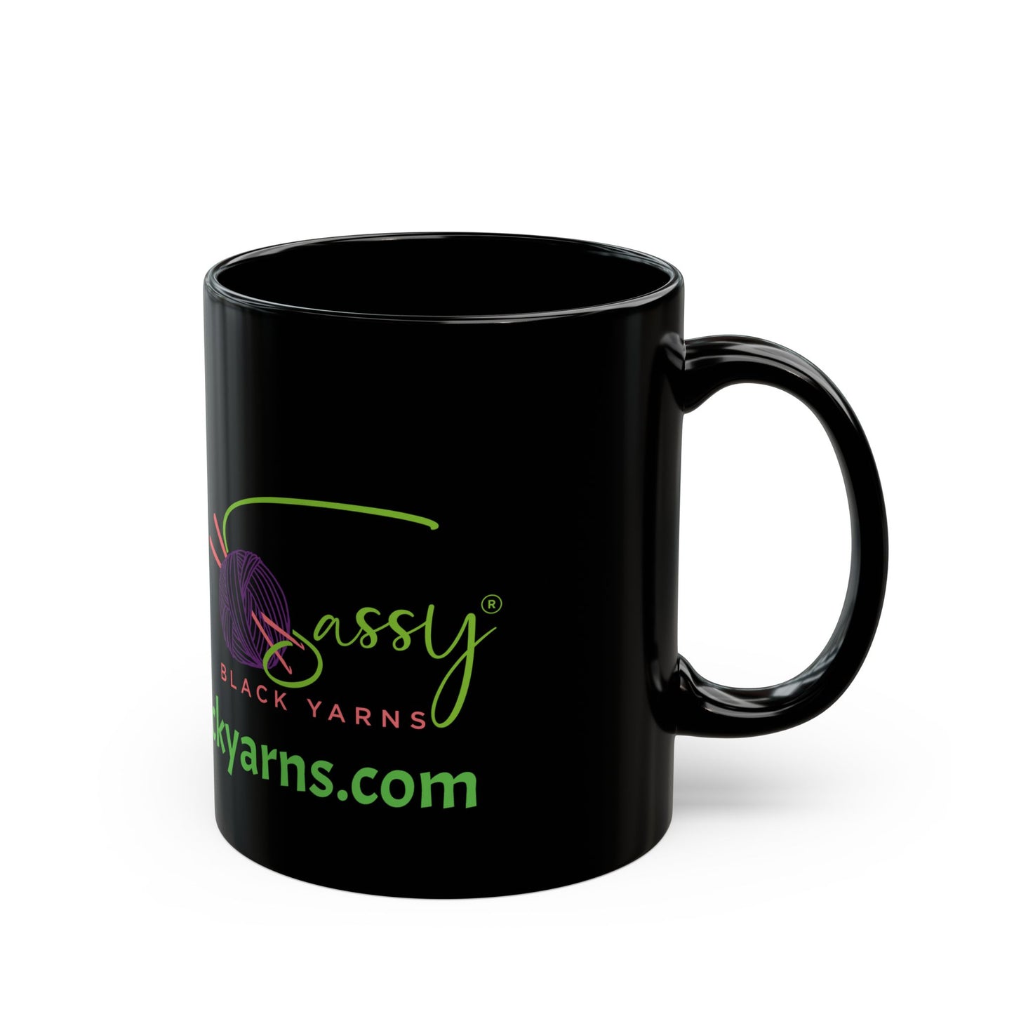 Sassy Black Yarns Branded Coffee Mug - Perfect for Yarn Lovers & Creative Crafters