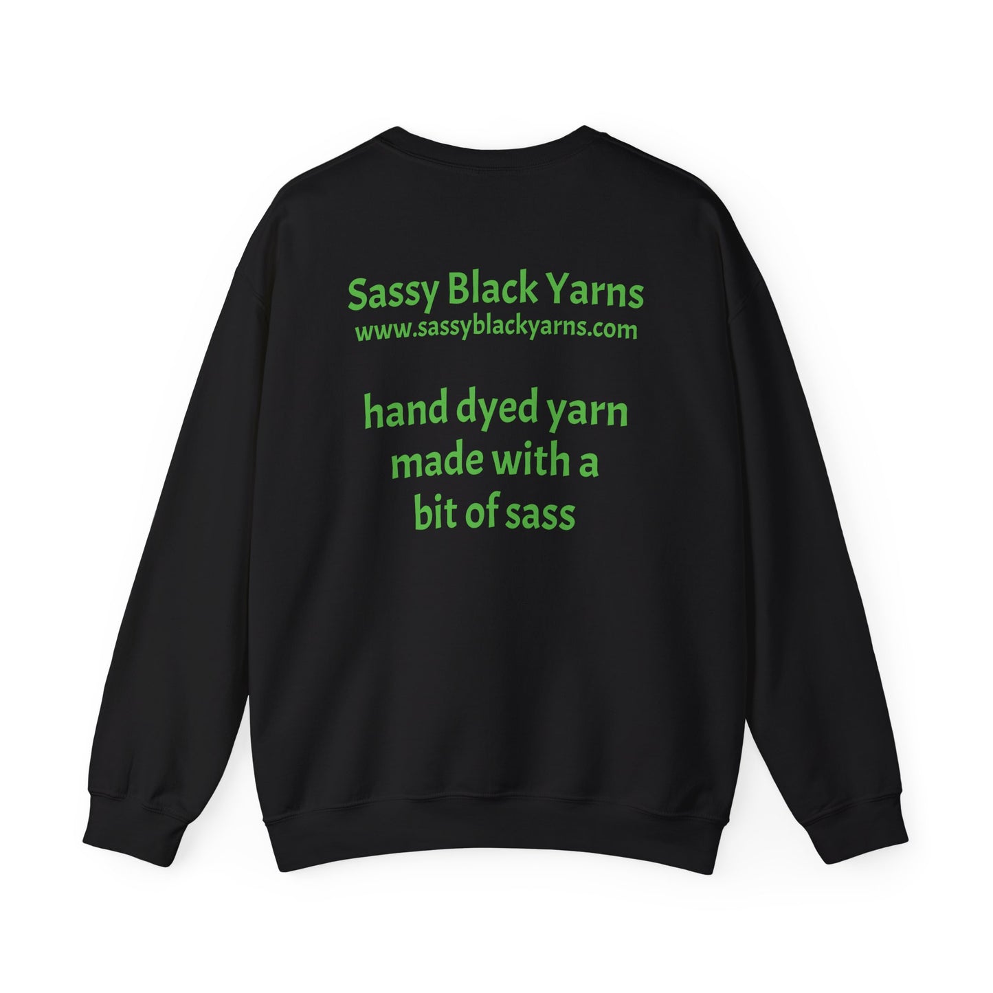Sassy Black Yarns Branded Crewneck Sweatshirt - Perfect for Yarn Lovers & Creative Crafters