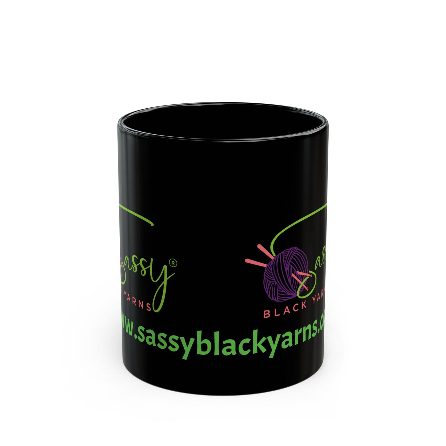 Sassy Black Yarns Branded Coffee Mug - Perfect for Yarn Lovers & Creative Crafters