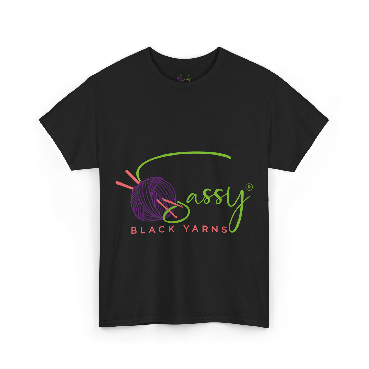 Sassy Black Yarns Branded T-shirt - Perfect for Yarn Lovers & Creative Crafters