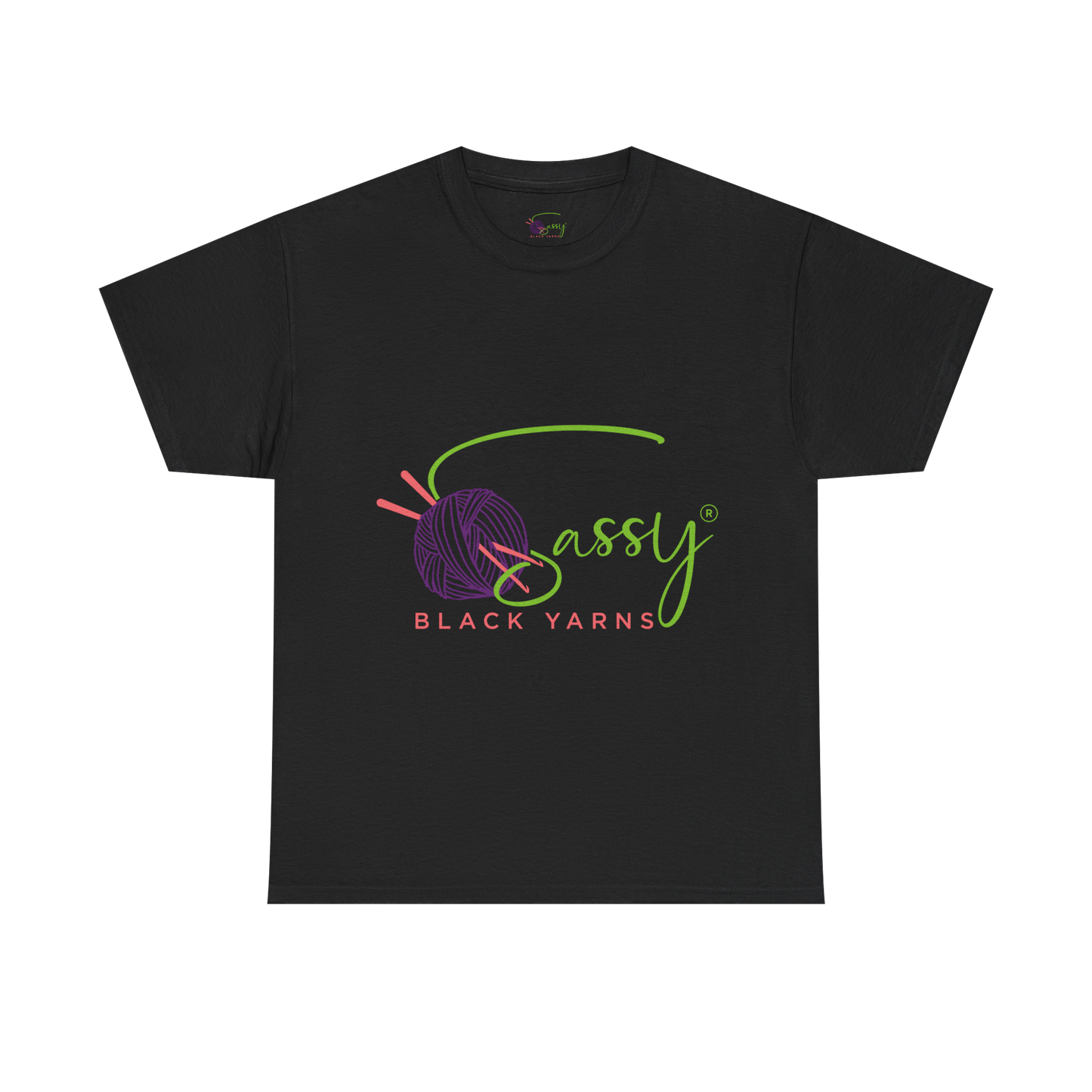 Sassy Black Yarns Branded T-shirt - Perfect for Yarn Lovers & Creative Crafters