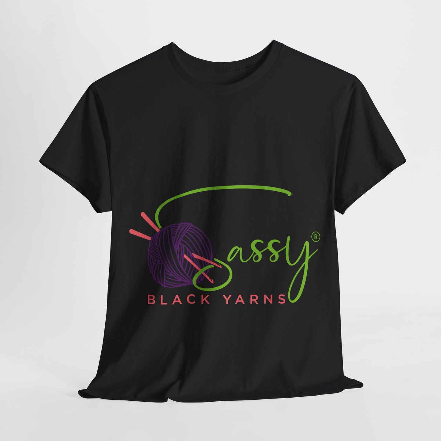 Sassy Black Yarns Branded T-shirt - Perfect for Yarn Lovers & Creative Crafters