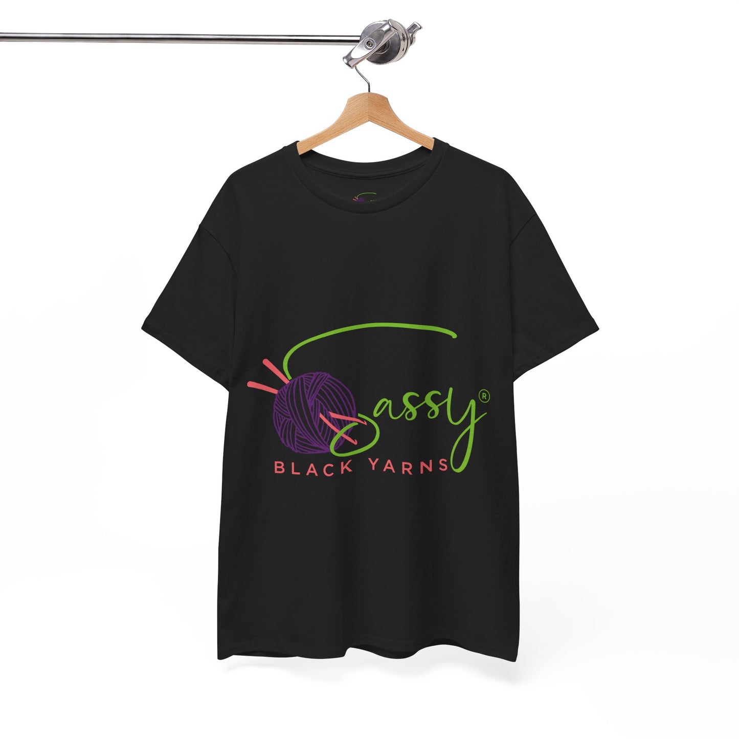 Sassy Black Yarns Branded T-shirt - Perfect for Yarn Lovers & Creative Crafters