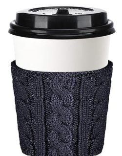 Knitted Coffee Cup Cozy Sleeve