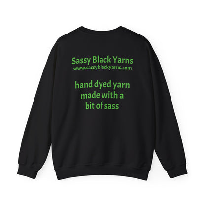 Sassy Black Yarns Branded Crewneck Sweatshirt - Perfect for Yarn Lovers & Creative Crafters