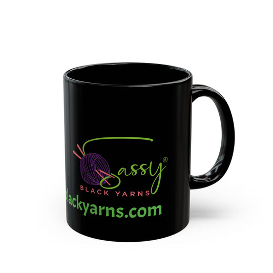 Sassy Black Yarns Branded Coffee Mug - Perfect for Yarn Lovers & Creative Crafters