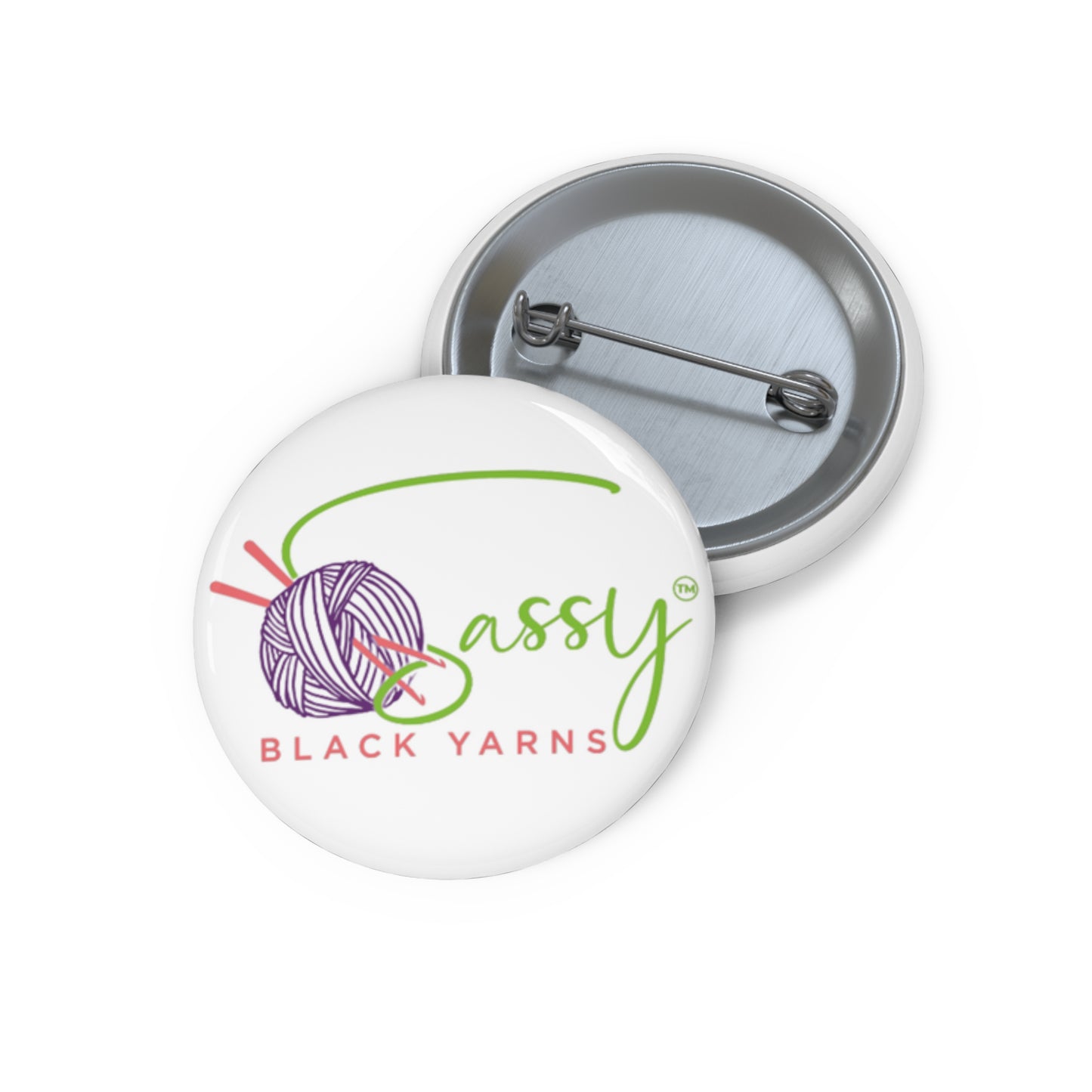 Sassy Black Yarns - Custom Pin Buttons