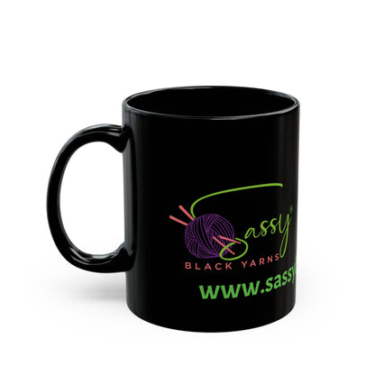 Sassy Black Yarns Branded Coffee Mug - Perfect for Yarn Lovers & Creative Crafters