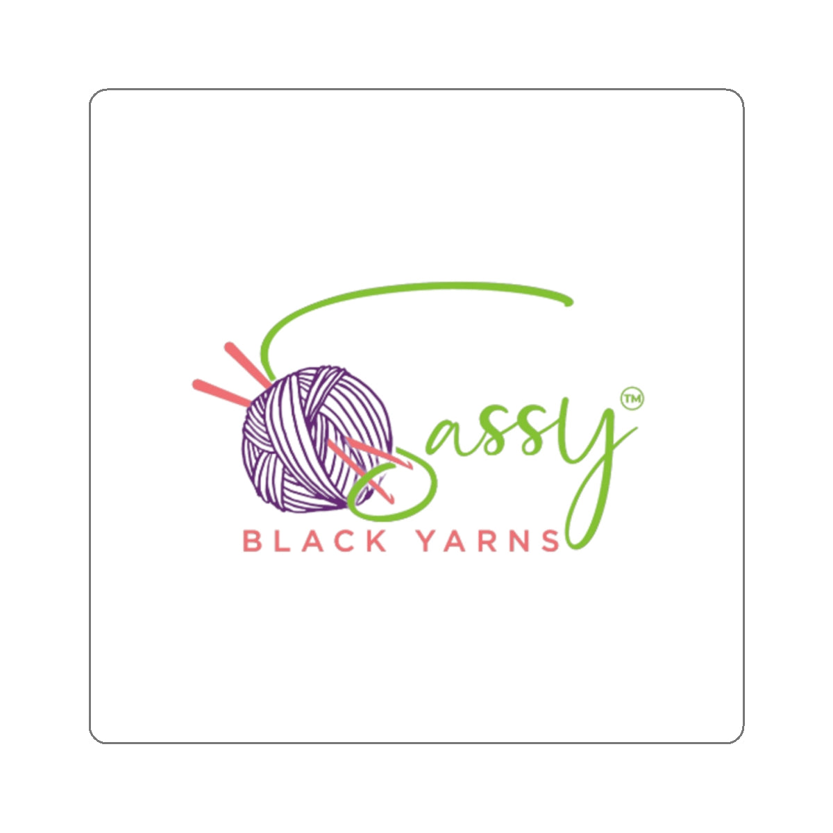 Sassy Black Yarns - Kiss Cut Stickers