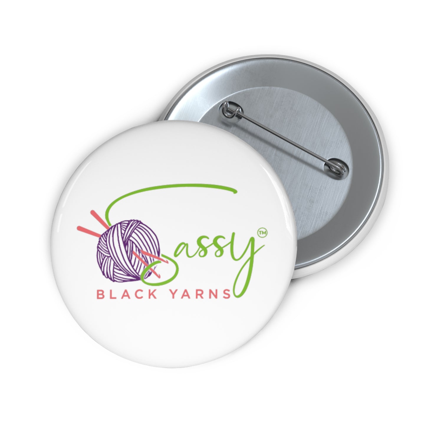 Sassy Black Yarns - Custom Pin Buttons
