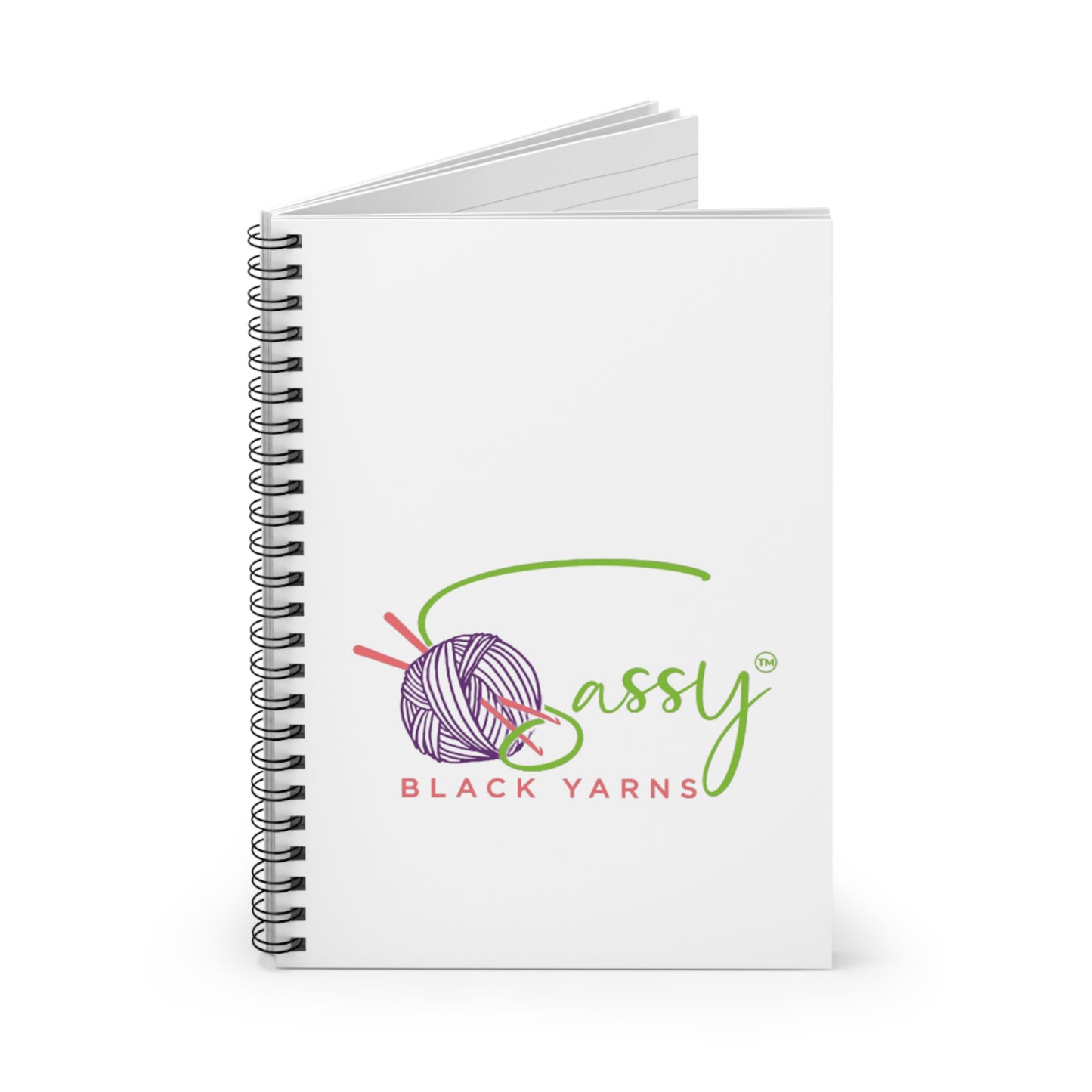 Sassy Black Yarns - Spiral Notebook (Ruled Line)