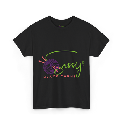 Sassy Black Yarns Branded T-shirt - Perfect for Yarn Lovers & Creative Crafters
