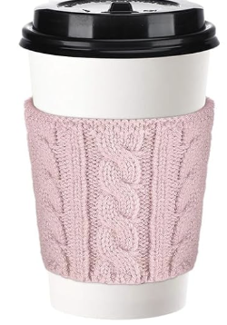 Knitted Coffee Cup Cozy Sleeve