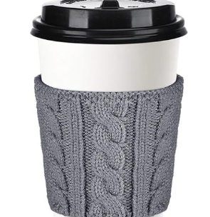 Knitted Coffee Cup Cozy Sleeve