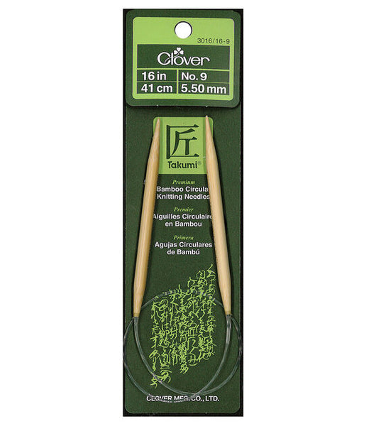 Clover Takumi Bamboo Circular 16-Inch Knitting Needles
