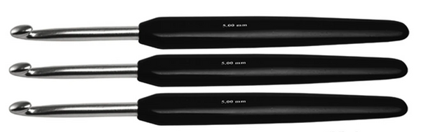 Knitter's Pride - 6" Crochet Hook - Silver Soft Touch
